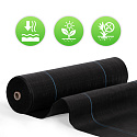 Černá agrotextilie UV 150g protiplevelová rohož 1,6x20m kolíky MulltiGarden