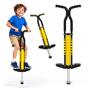 Pogo drążek do skakania jump stick skoczek dla dzieci do 80 kg żółty Pogo drążek do skakania jump stick skoczek dla dzieci do 80 kg żółty