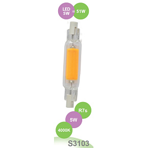 SANDRIA LED žárovka R7s S3103 SANDY LED J78 R7S 5W COB 4000K
