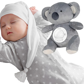 WOOPIE BABY Plyšový Lední Medvěd s Projektorem Uklidňovač 15 Melodií
