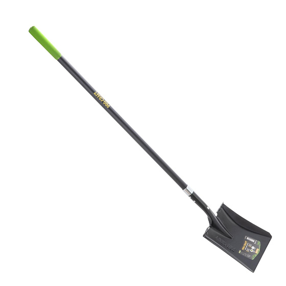 Lopata rovná kovaná rycí 23cm (nášlapy) se sklolaminátovou násadou 150cm Procraft GSS-1500