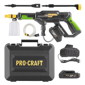 Sada aku tlaková myčka Procraft CW20 + baterie 20/2A a nabíječka 20/1