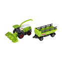 Kombajn/řezačka s vlekem plast 22cm na volný chod v krabici 27x12,5x6cm
