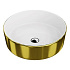 Umywalka nablatowa Lavita MERIDA SLIM gold/white