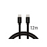 Datový kabel Swissten Textile USB-C / USB-C 1,2m černý