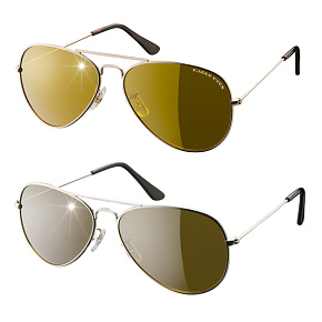 Eagle Eyes - Pilot Sunglasses set of 2 - silver/gold Eagle Eyes - Pilot Sunglasses set of 2 - silver/gold