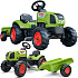 FALK Traktor Claas Zielony na Pedały z Przyczepą + Klakson od 2 Lat.