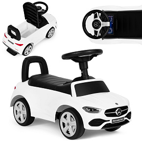 Odrážedlo autíčko Mercedes C CLASS interaktivní volant zvuky bílá