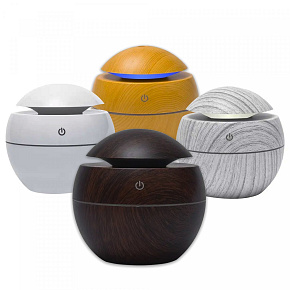 Herzberg Air Humidifier Aroma Oil Diffuser (Dark wood)