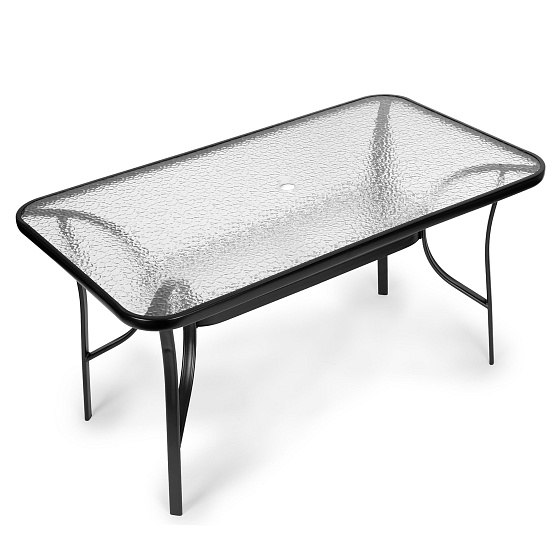 Skleněný zahradní stůl 140x80 cm terasa balkon MultiGarden