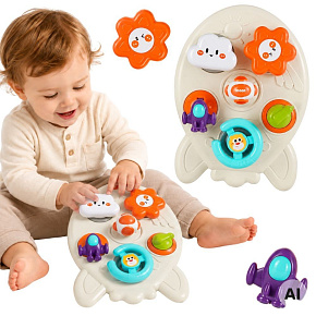 WOOPIE BABY Tablica Aktywności Edukacyjna Rakieta 7w1 WOOPIE BABY Tablica Aktywności Edukacyjna Rakieta 7w1
