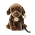 Plyšový pes labrador hnědý s vodítkem 25 cm ECO-FRIENDLY